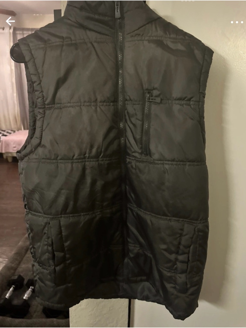 Men's Quilted Puffer Vest - Black